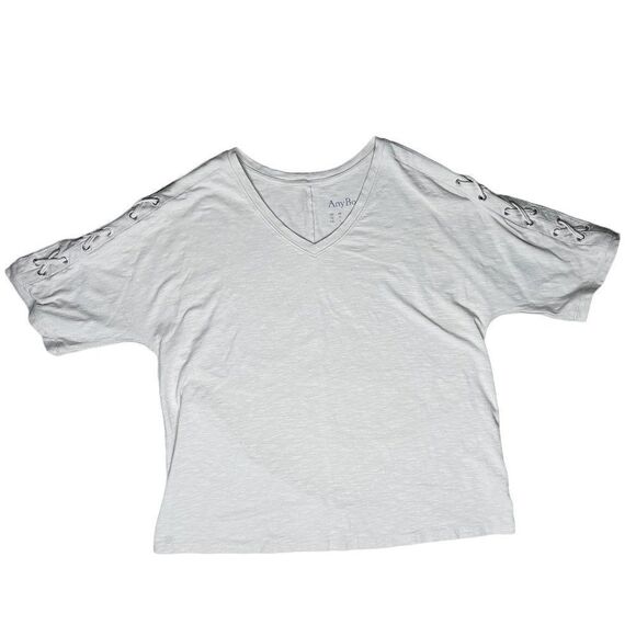 AnyBody Tops - ANYBODY Cozy Knit Lace Up Sleeve Top 